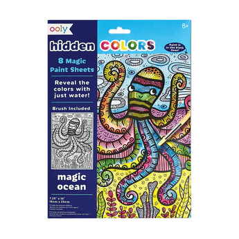 Hidden Colors Magic Paint Sheets (9 pc set)- Magic Ocean - My Little Thieves