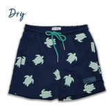 Holly and Beau Turtle Color-Change Boys Swim Shorts