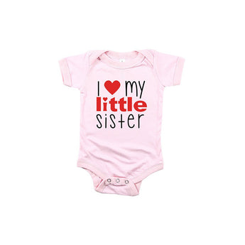 I Love My Big Brother & Sister Baby Romper - My Little Thieves