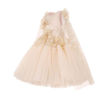 Junona Enchanting Girls Beige Occasion Dress | Kids Fashion - My Little Thieves