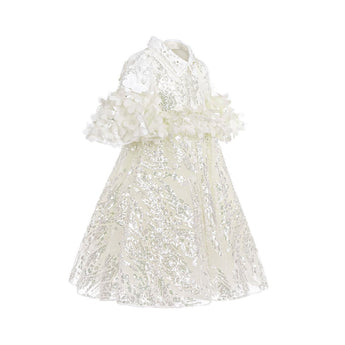 Junona Ethereal Girls Ivory Occasion Dress | Kids Fashion - My Little Thieves