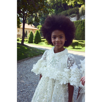 Junona Ethereal Girls Ivory Occasion Dress | Kids Fashion - My Little Thieves