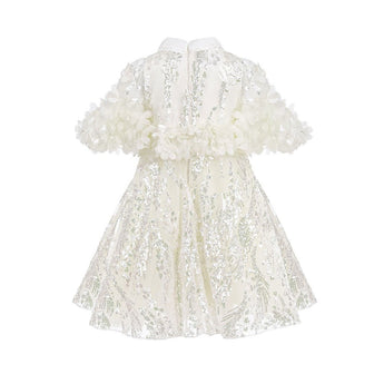 Junona Ethereal Girls Ivory Occasion Dress | Kids Fashion - My Little Thieves