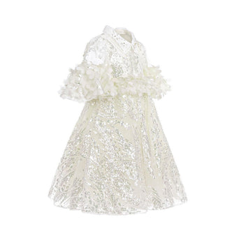 Junona Ethereal Girls Ivory Occasion Dress | Kids Fashion - My Little Thieves
