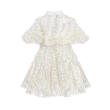 Junona Ethereal Girls Ivory Occasion Dress | Kids Fashion - My Little Thieves