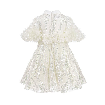 Junona Ethereal Girls Ivory Occasion Dress | Kids Fashion - My Little Thieves