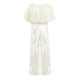 Junona Girls Ivory Occasion Jumpsuit | Kids Fashion - My Little Thieves