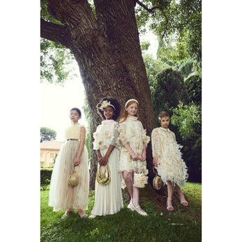 Junona Girls Ivory Occasion Jumpsuit | Kids Fashion - My Little Thieves
