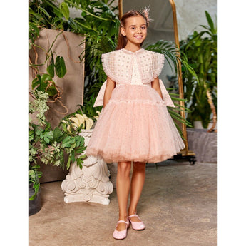 Junona Pink Tulle Dress | Girls Occasion Fashion - My Little Thieves