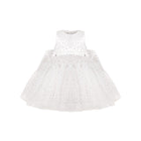 Junona White Tulle Girls Occasion Dress | Kids Fashion - My Little Thieves