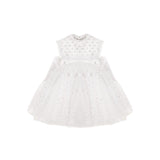 Junona White Tulle Girls Occasion Dress | Kids Fashion - My Little Thieves