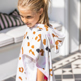 Kaki Leopard Beach Poncho - My Little Thieves