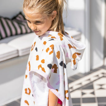 Kaki Leopard Beach Poncho - My Little Thieves