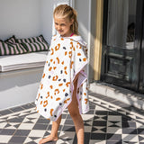 Kaki Leopard Beach Poncho - My Little Thieves