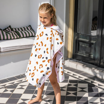 Kaki Leopard Beach Poncho - My Little Thieves