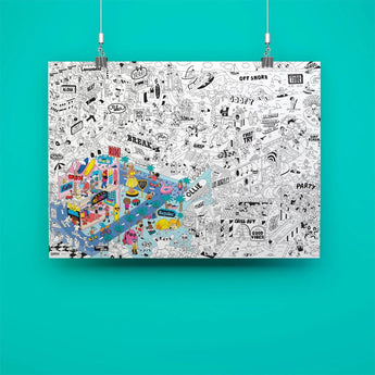 Large Poster Collection – Surf, Skate, Paris, New York, Dinos & More for Kids - My Little Thieves