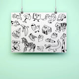 Large Poster Collection – Surf, Skate, Paris, New York, Dinos & More for Kids - My Little Thieves