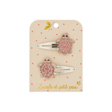 Luciole Et Petit Pois Kids Turtle Pink Hairclips | Charming Toddler Accessory - My Little Thieves