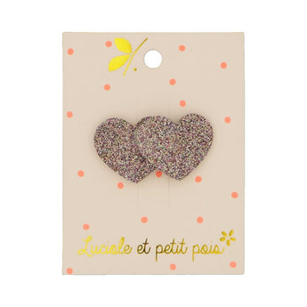 Luciole Et Petit Pois Mini Hearts Hair Clip Sparkle & Style | Hair Accessories - My Little Thieves
