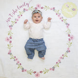 Lulujo Baby's First Year Milestone Blanket & Cards Set | Premium Muslin Gift - My Little Thieves