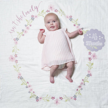 Lulujo Baby's First Year Milestone Blanket & Cards Set | Premium Muslin Gift - My Little Thieves