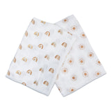 Lulujo Cotton Muslin Swaddles 2 Pack | Ultra Soft Breathable Baby Blankets - My Little Thieves