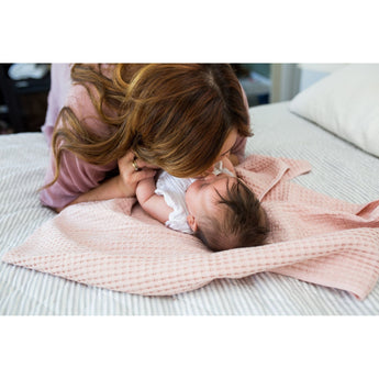 Lulujo Cozy Waffle Blanket For Babies | 100% Cotton Soft Comfort - My Little Thieves