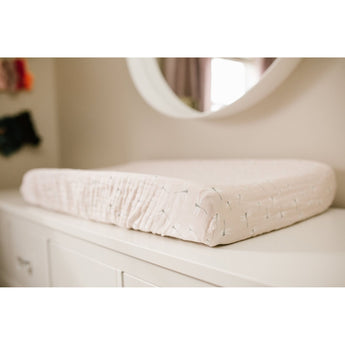 Lulujo Muslin Change Pad Cover | 100% Cotton Breathable Nursery Essential - My Little Thieves