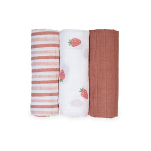 Lulujo Muslin Cloths 100% Cotton 3 Pack 70x70cm | Soft Baby Essentials - My Little Thieves