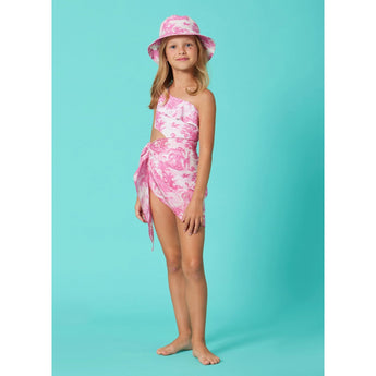 Marie Raxevsky Jungle Pink Girls Mini Pareo | Kids Beach - My Little Thieves