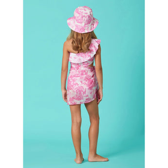 Marie Raxevsky Jungle Pink Girls One Shoulder Swimwear - My Little Thieves