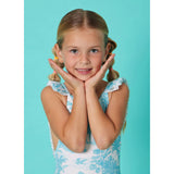 Marie Raxevsky Jungle Turquoise Girls Pleated Swimwear - My Little Thieves