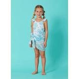 Marie Raxevsky Jungle Turquoise Girls Pleated Swimwear - My Little Thieves