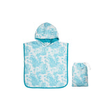 Marie Raxevsky Jungle Turquoise Hooded Terry Poncho | Kids - My Little Thieves