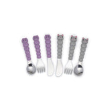 Melii Eco Friendly Kids Utensil Set 6 Piece | Bpa Free Self Feeding Gift 12 M+ - My Little Thieves