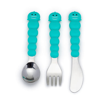 Melii Eco Friendly Kids Utensil Set 6 Piece | Bpa Free Self Feeding Gift 12 M+ - My Little Thieves