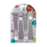 Melii Eco Friendly Kids Utensil Set 6 Piece | Bpa Free Self Feeding Gift 12 M+ - My Little Thieves