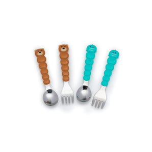 Melii Kids Spoons & Forks Set 4 Piece | Eco Friendly Self Feeding Cutlery - My Little Thieves