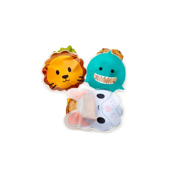 Melii Reusable Snack Bags 6 Pack Animals Design | Zip Closure Eco Friendly - My Little Thieves