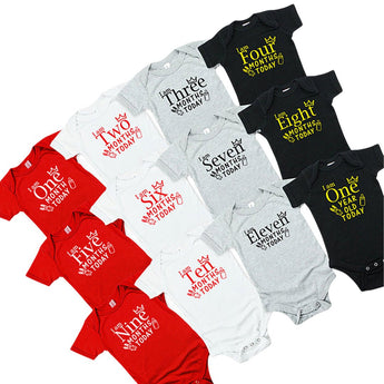 Milestone Multi colour Printed Baby Romper - Pack of 12 - My Little Thieves