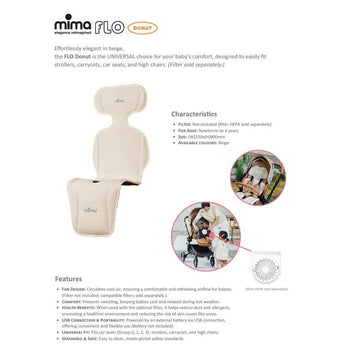 Mima Flo Seat Pad: Baby Cooling Comfort | Stroller Accessories - My Little Thieves
