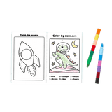 Mini Traveler Coloring & Activity Kit - Dinosaurs in Space - My Little Thieves