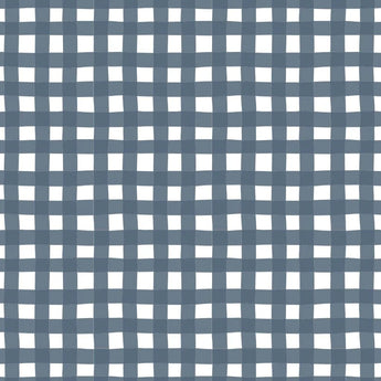 Muslin Change Pad Cover - Navy Gingham - My Little Thieves