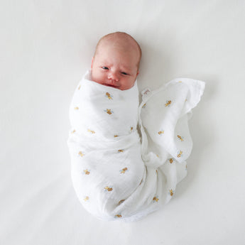 Muslin Swaddle - Bees - My Little Thieves