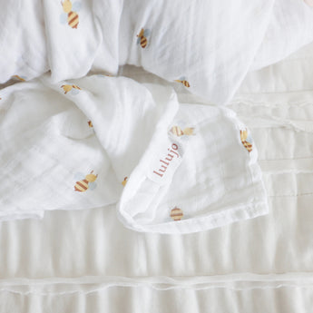 Muslin Swaddle - Bees - My Little Thieves