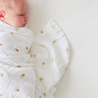 Muslin Swaddle - Bumbling Bee - My Little Thieves
