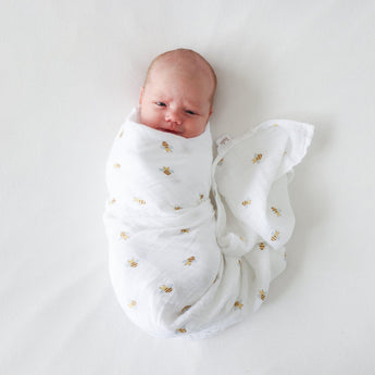 Muslin Swaddle - Bumbling Bee - My Little Thieves