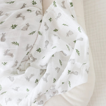 Muslin Swaddle - Bunnies - My Little Thieves