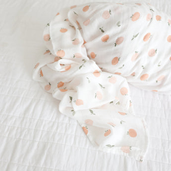 Muslin Swaddle - Peaches - My Little Thieves