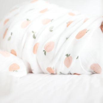 Muslin Swaddle - Peaches - My Little Thieves